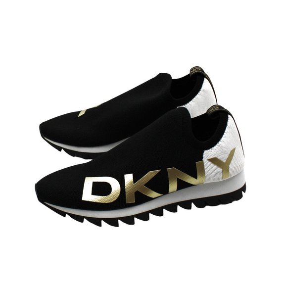 DKNY Women's Azer - Slip on Runner Sneakers in Black Size 8 - Picture 3 of 6